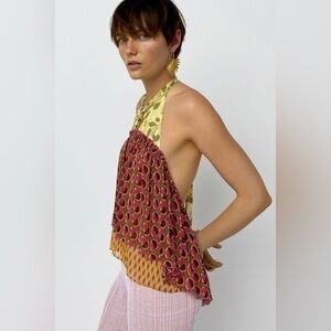 ZARA printed halter top 7720 025